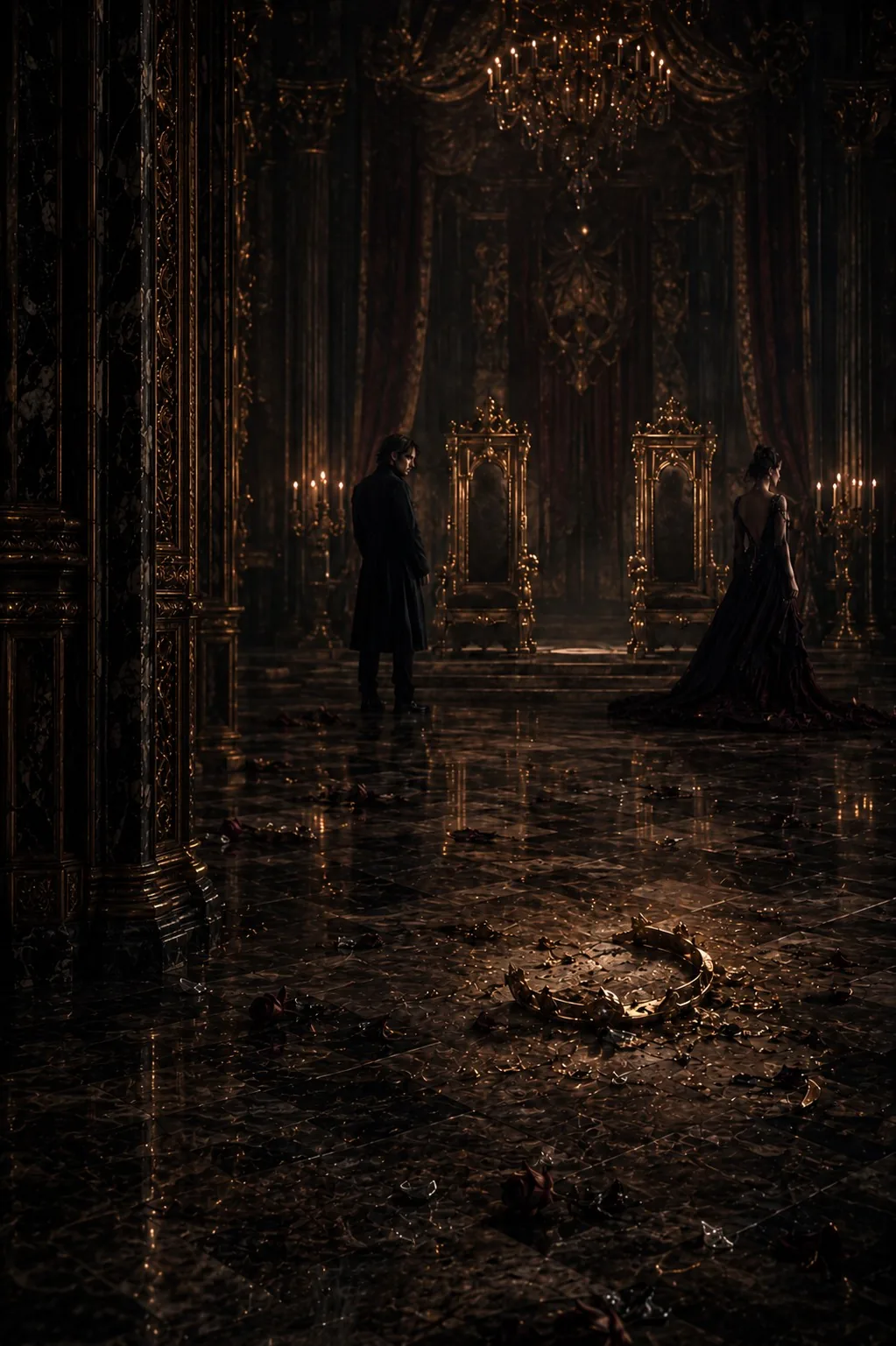 The hollow crown — thrones built on shadows.