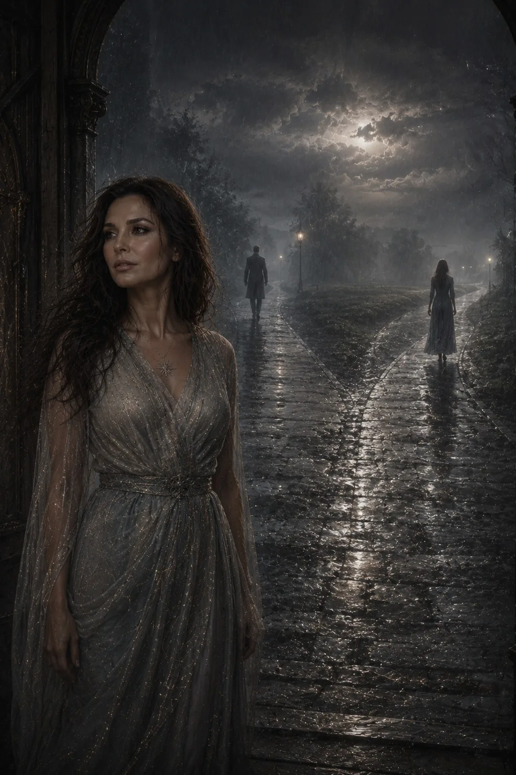A rain-soaked road — two figures walking apart, without hatred, only distance.