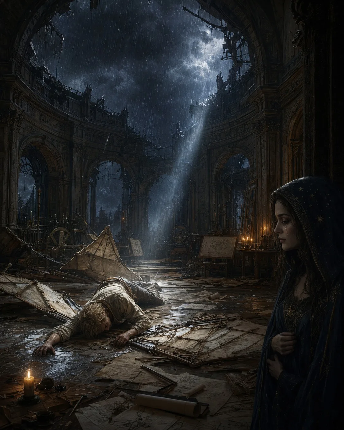 The slow dimming of a dream that received no answer.