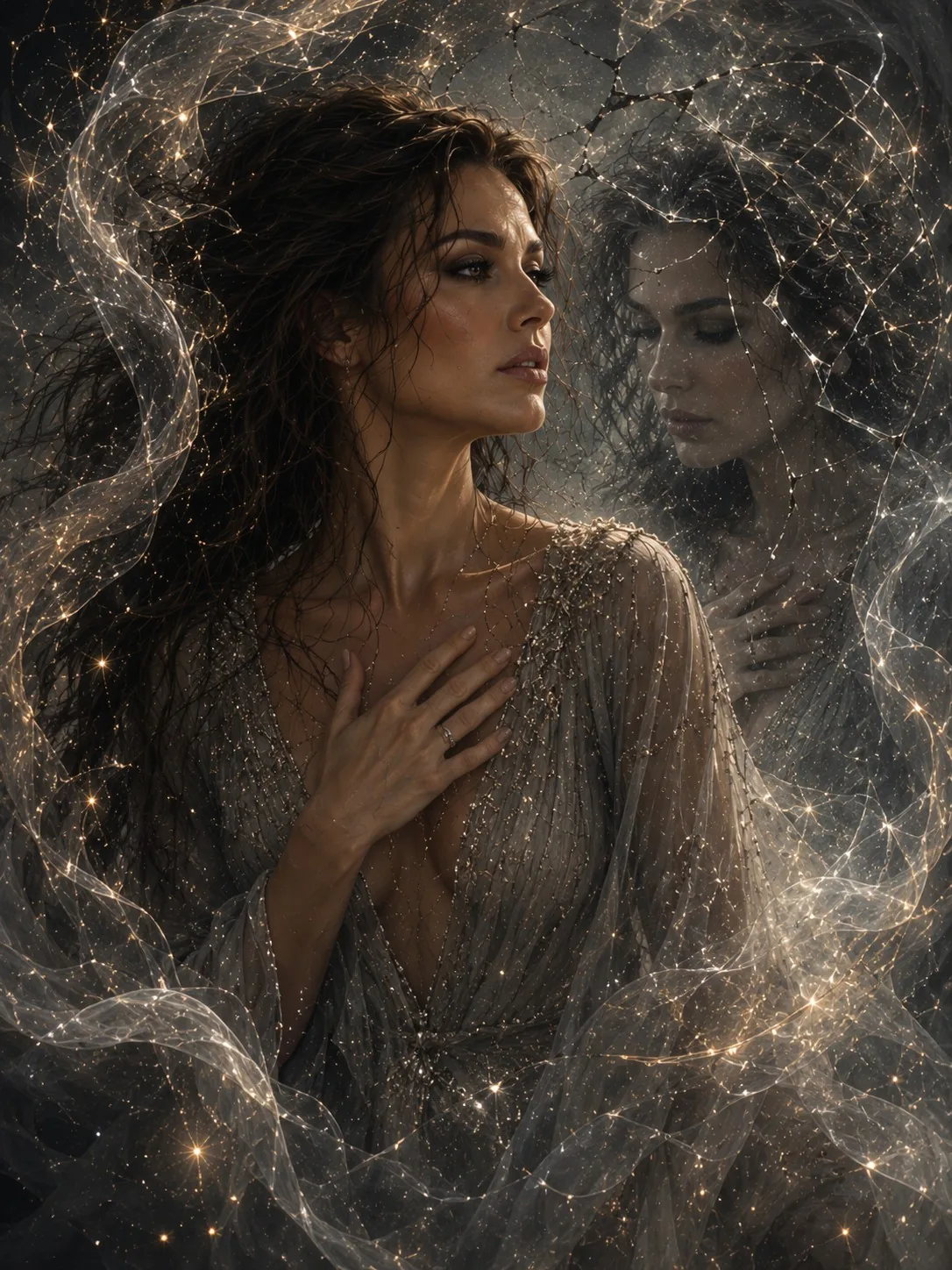 A mirror of shadows — the first fracture of consciousness.