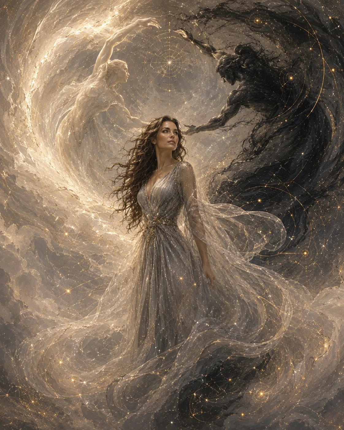 Light and Darkness move toward one another like ancient dancers.